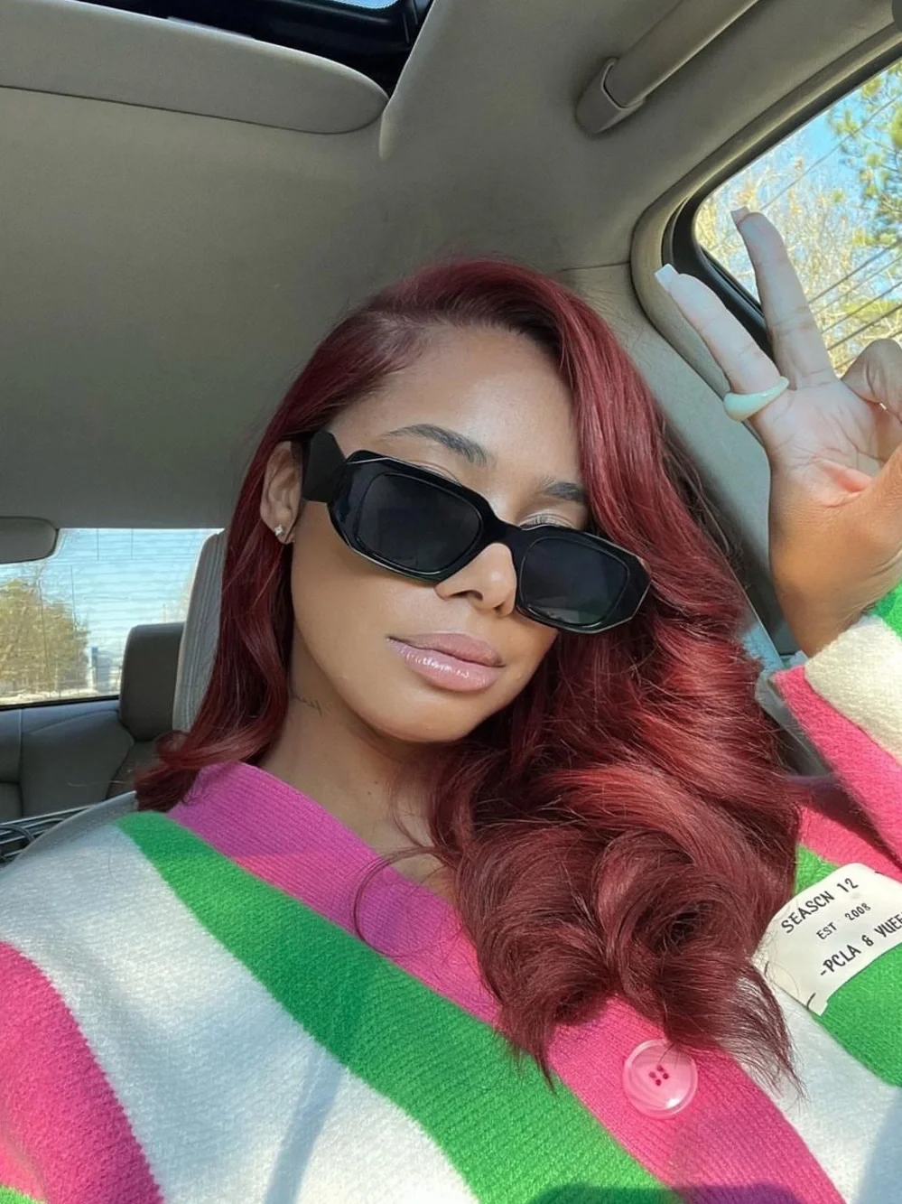 Chunky Black Rectangle Sunglasses